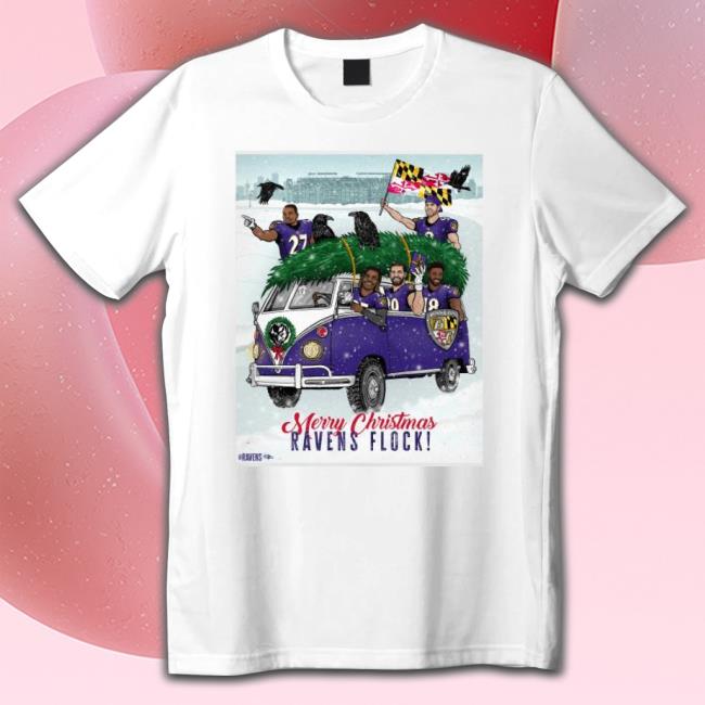 Baltimore Ravens 2022 Merry Christmas Raven Flock Sweatshirts Baltimore Ravens 2022 Merry Christmas Raven Flock Sweatshirts