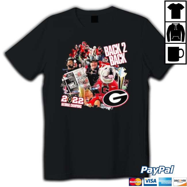 Georgia Bulldogs Back 2 Back 2022 National Champs T-Shirt Georgia Bulldogs Back 2 Back 2022 National Champs T-Shirt
