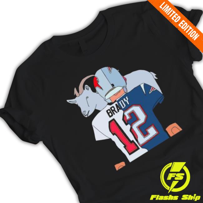 Official Tom Brady Goat Split Patriots Buccaneers 2023 Tee Official Tom Brady Goat Split Patriots Buccaneers 2023 Tee