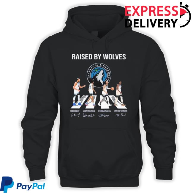 Minnesota Timberwolves Raised By Wolves Abbey Road Signatures T-Shirt Minnesota Timberwolves Raised By Wolves Abbey Road Signatures T-Shirt