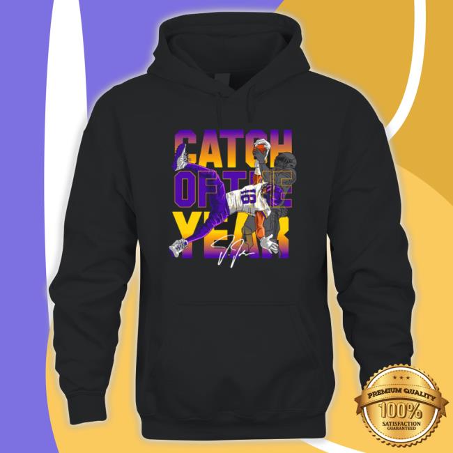 Justin Jefferson Catch Of The Year Signature Long Sleeve Shirt