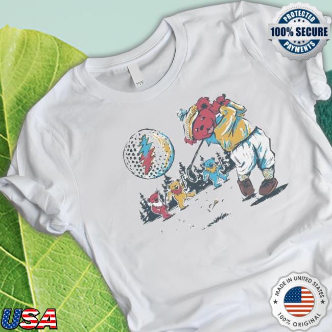 Grateful Dead Bears Golfing Bears Hooded Sweatshirt Grateful Dead Bears Golfing Bears Hooded Sweatshirt