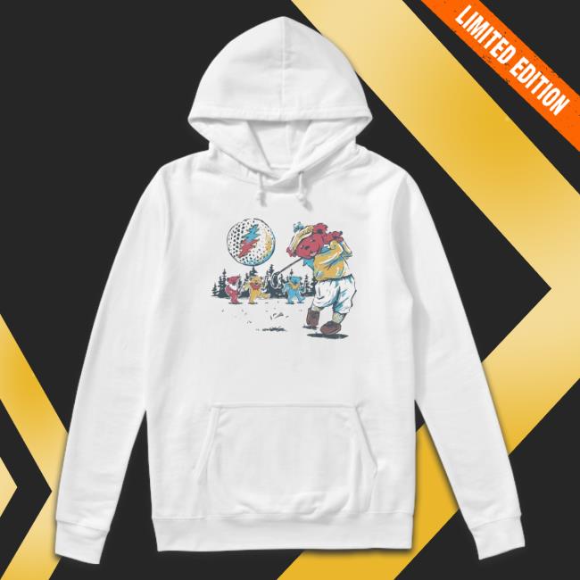 Grateful Dead Bears Golfing Bears Hooded Sweatshirt Grateful Dead Bears Golfing Bears Hooded Sweatshirt