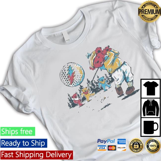 Grateful Dead Bears Golfing Bears Hooded Sweatshirt Grateful Dead Bears Golfing Bears Hooded Sweatshirt