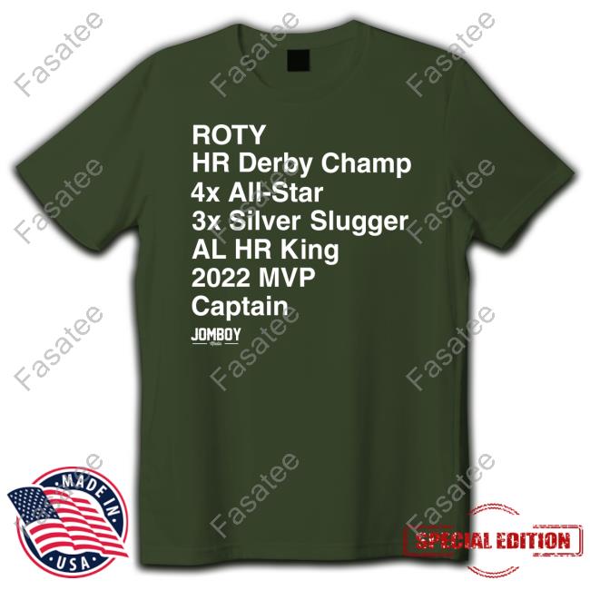 Talkinyanks Roty Hr Derby Champ 4X All-Star 3X Silver Slugger Al Hr King 2022 Mvp Captain Crewneck Sweatshirt Talkinyanks Roty Hr Derby Champ 4X All-Star 3X Silver Slugger Al Hr King 2022 Mvp Captain Crewneck Sweatshirt