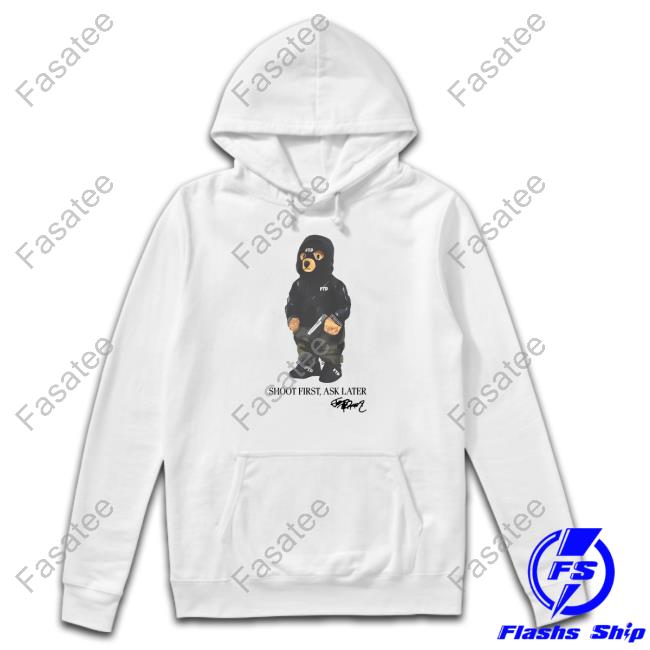 Fuckthepopulation Shoot First Ask Later Hooded Sweatshirt Fuckthepopulation Shoot First Ask Later Hooded Sweatshirt
