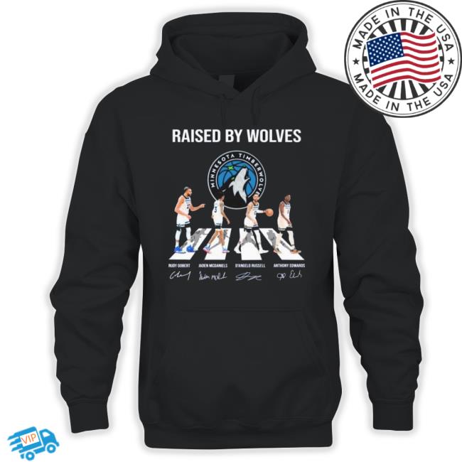Minnesota Timberwolves Raised By Wolves Abbey Road Signatures Classic Shirt