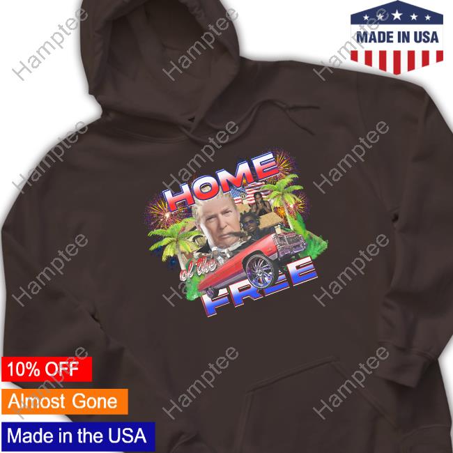 Wockytees Merch Trump Home Of The Free Long Sleeve T Shirt