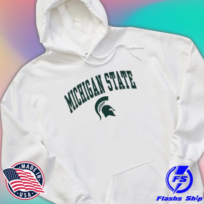 Michigan State Spartans Logo Campus White Shirt Michigan State Spartans Logo Campus White Shirt