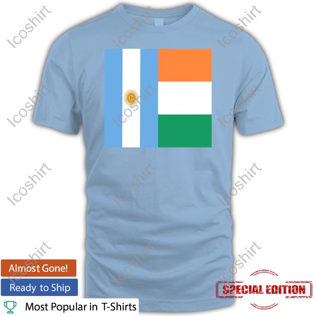 Admiral William Brown Crowd Argentina Vs Ireland Flags Tee Admiral William Brown Crowd Argentina Vs Ireland Flags Tee