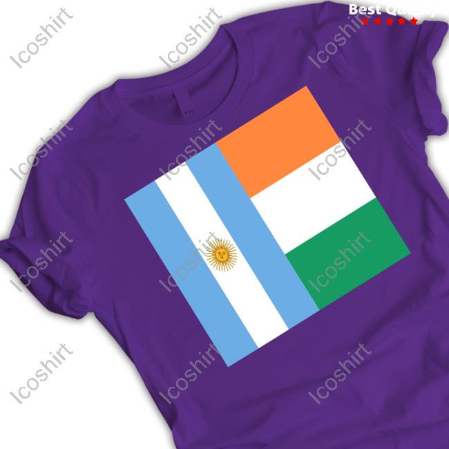 Admiral William Brown Crowd Argentina Vs Ireland Flags Tee Admiral William Brown Crowd Argentina Vs Ireland Flags Tee