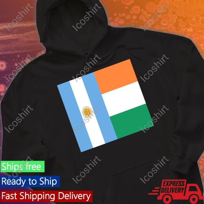 Admiral William Brown Crowd Argentina Vs Ireland Flags Tee Admiral William Brown Crowd Argentina Vs Ireland Flags Tee