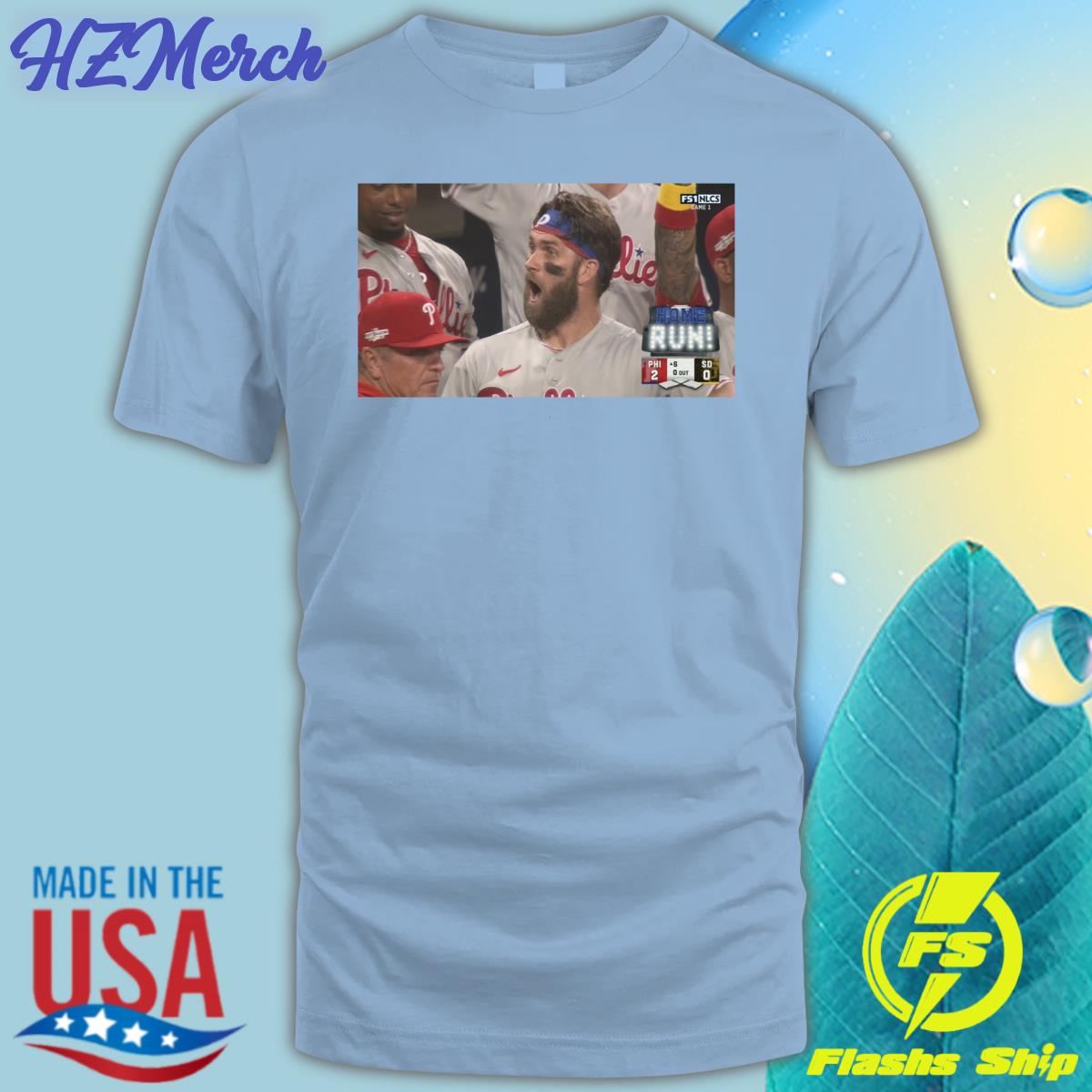 Bryce Harper's Face Seeing Kyle Schwarber's 488 Foot Home Run Shirt Bryce Harper's Face Seeing Kyle Schwarber's 488 Foot Home Run Shirt