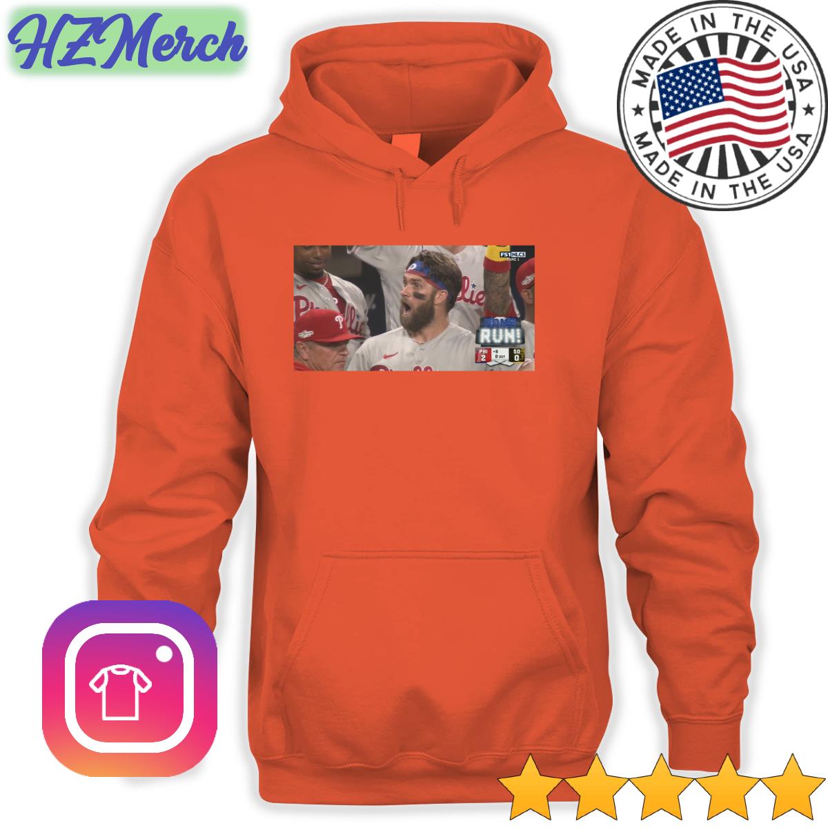 Bryce Harper's Face Seeing Kyle Schwarber's 488 Foot Home Run Shirt Bryce Harper's Face Seeing Kyle Schwarber's 488 Foot Home Run Shirt