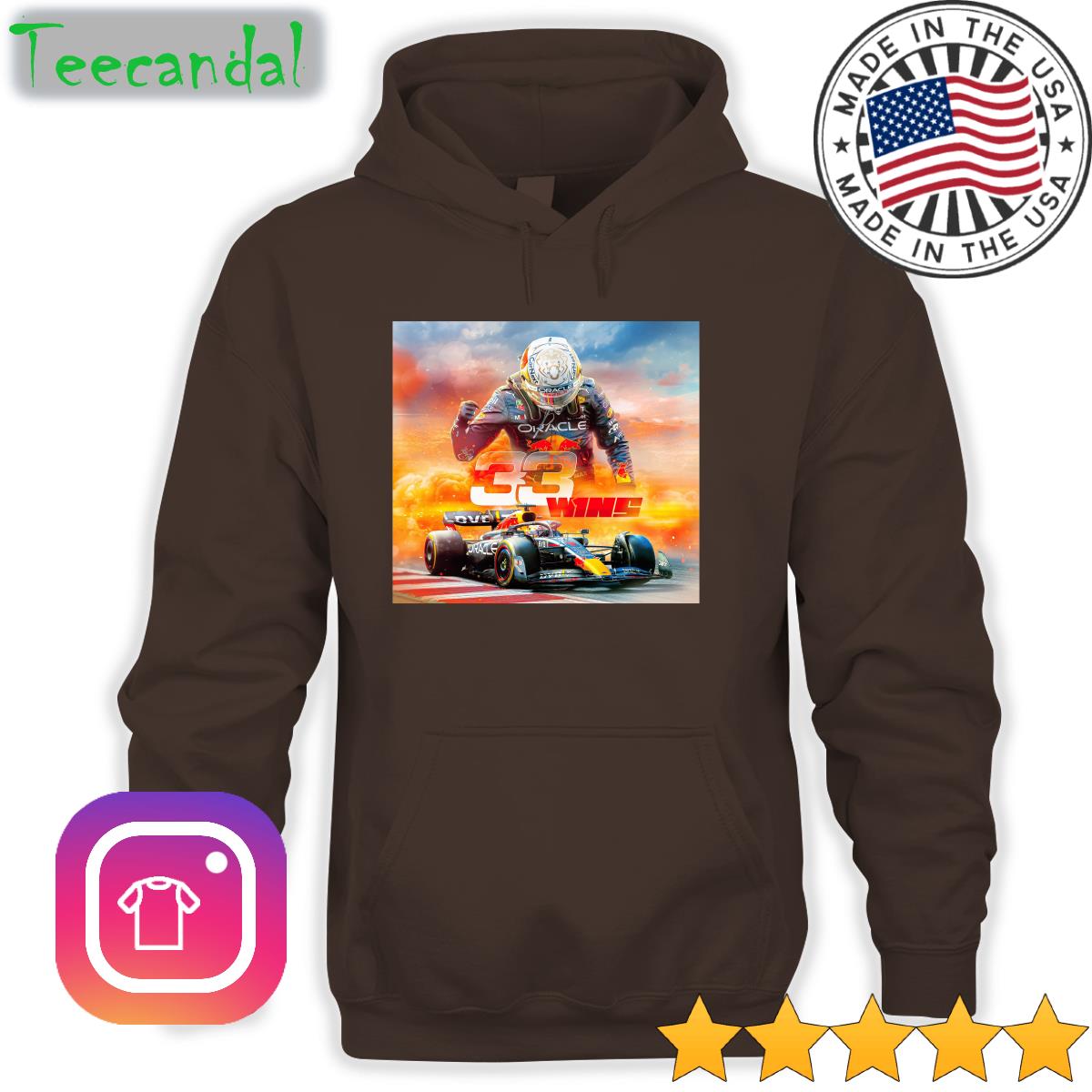 Max Verstappen 33 Wins Tee Shirt Max Verstappen 33 Wins Tee Shirt