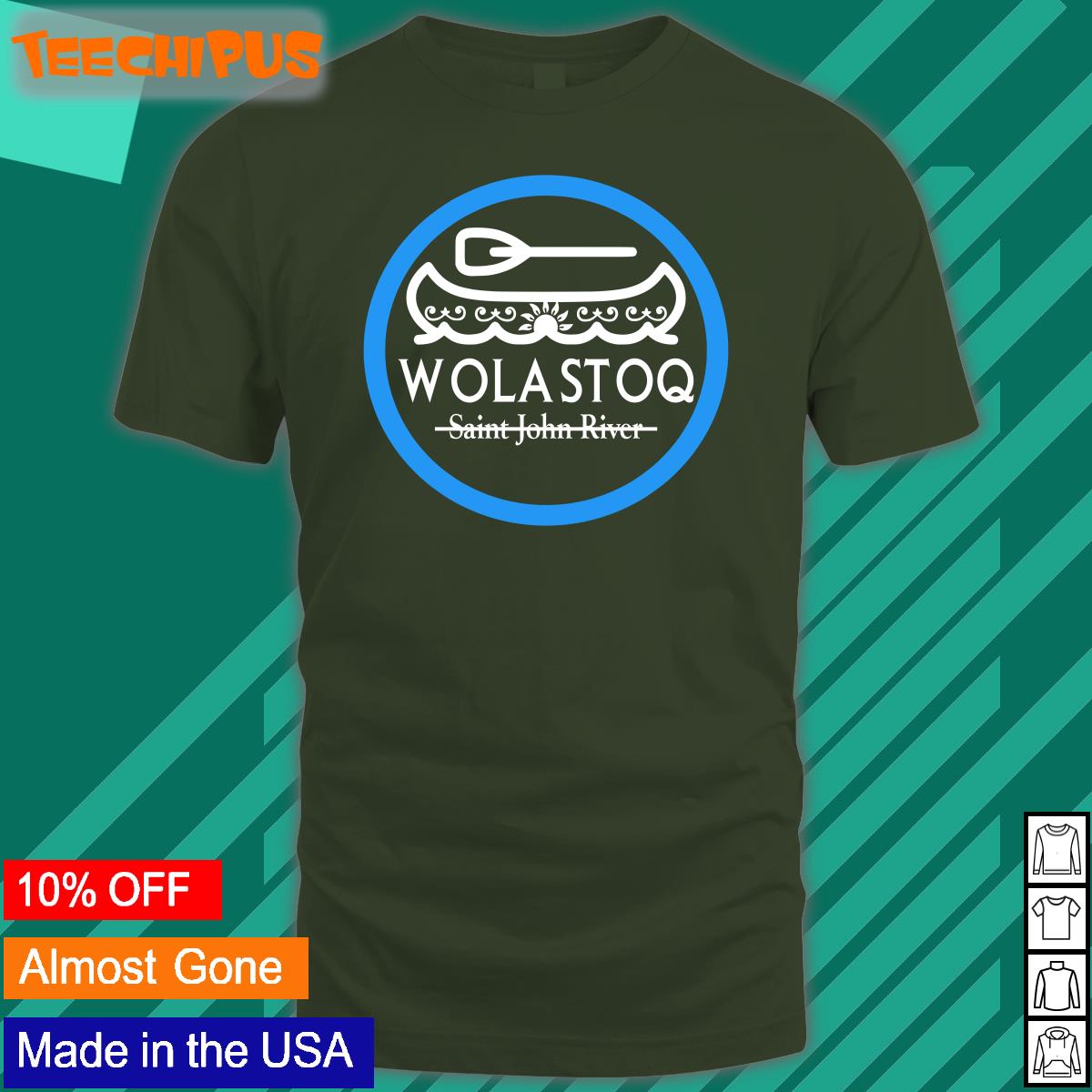 Wolastoq Saint John River Long Sleeve Tee Shirt Wolastoq Saint John River Long Sleeve Tee Shirt