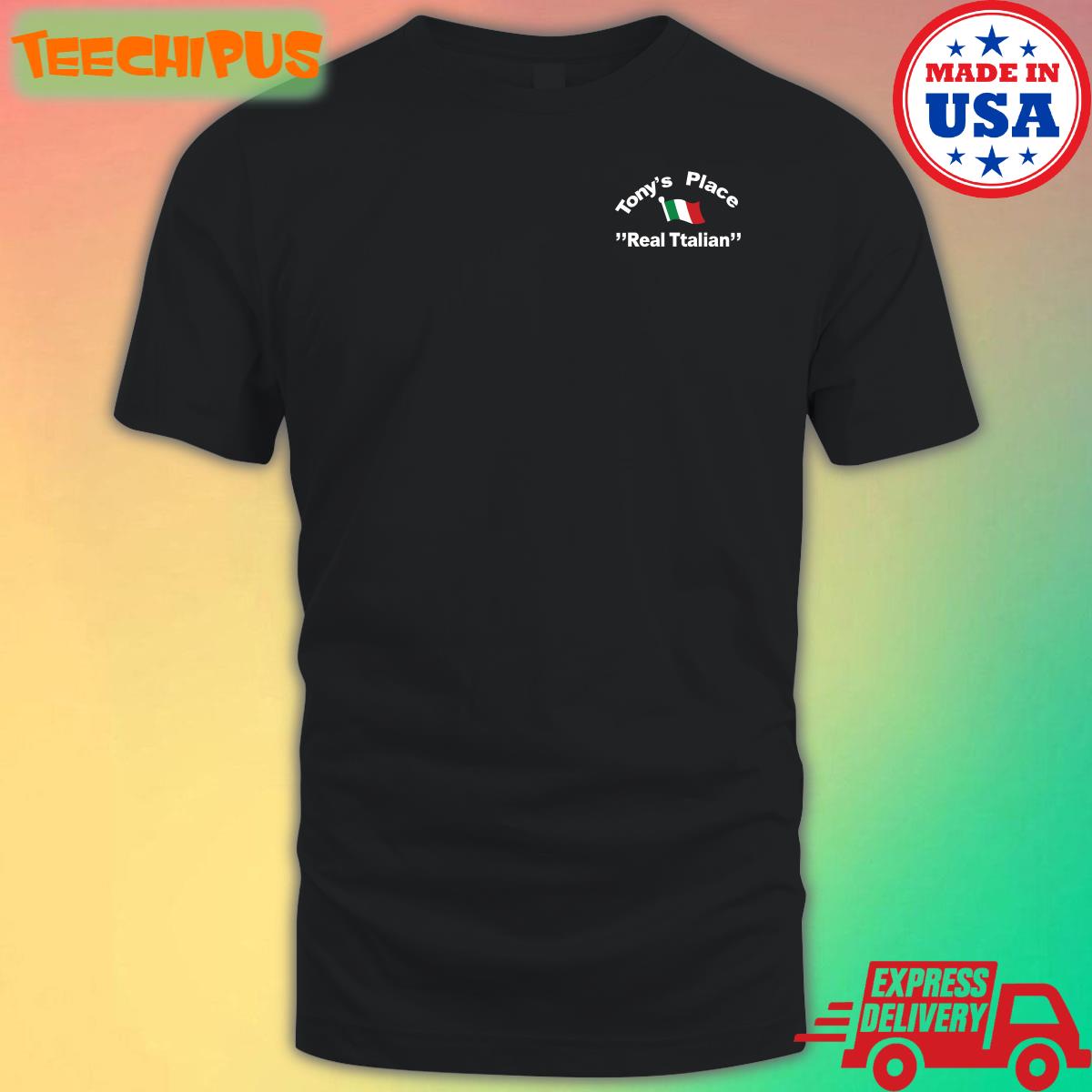 Elio Imbornone Wearing Tony's Place Real Italian T Shirt Elio Imbornone Wearing Tony's Place Real Italian T Shirt