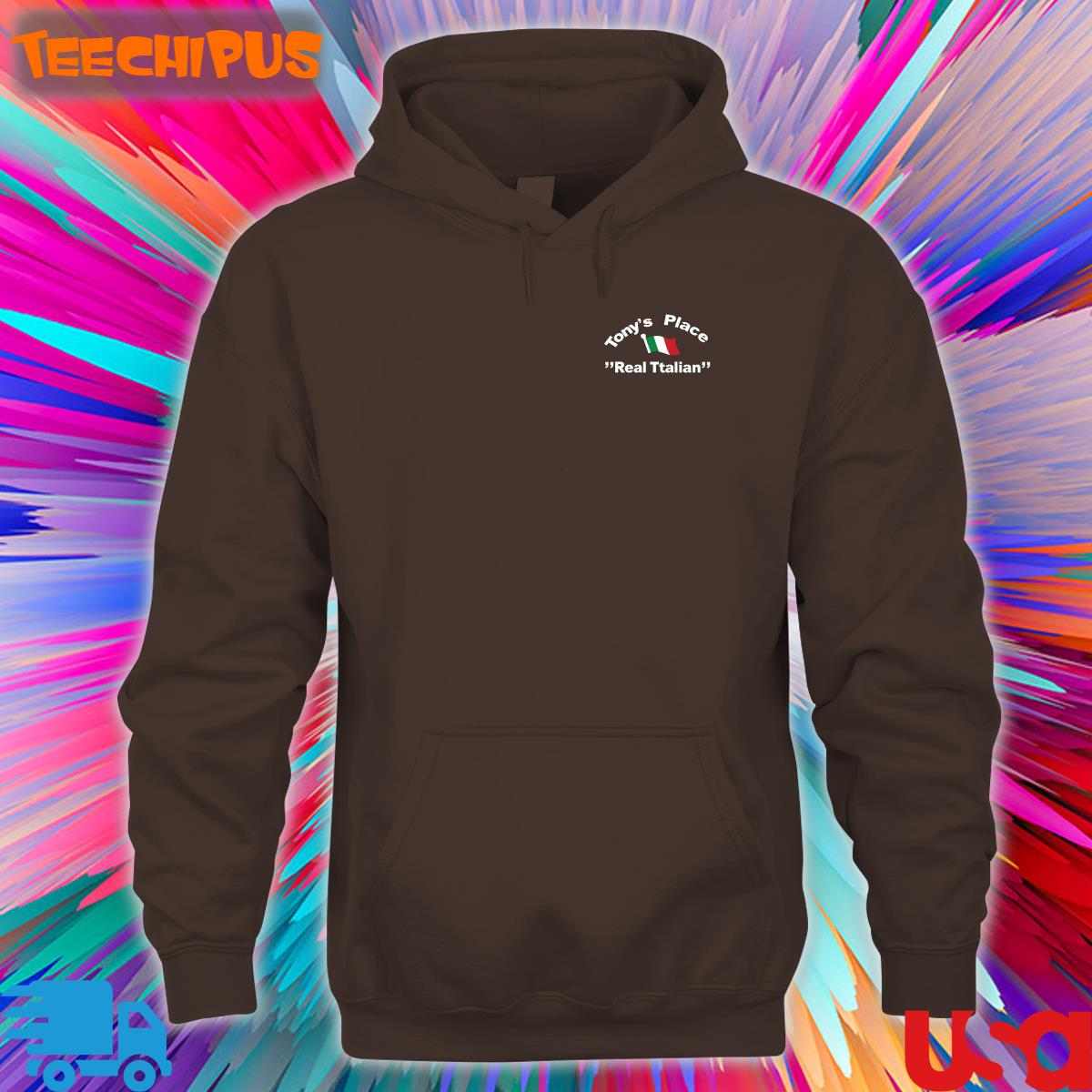 Elio Imbornone Wearing Tony's Place Real Italian T Shirt Elio Imbornone Wearing Tony's Place Real Italian T Shirt