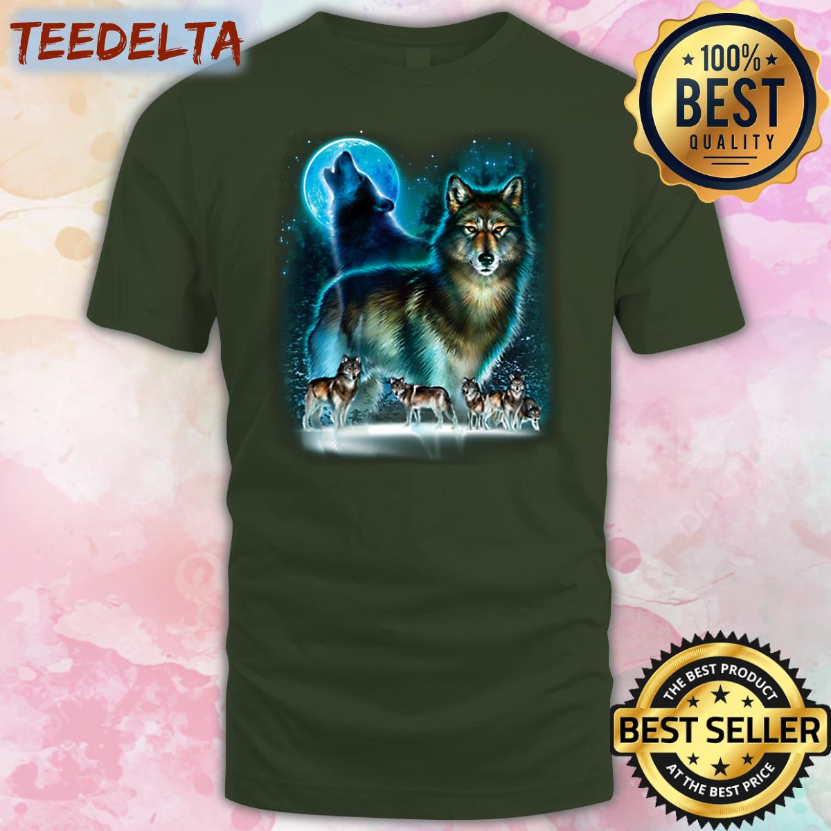 Goomygoober Wolf Pack Wolves Moon Decal Shirt Goomygoober Wolf Pack Wolves Moon Decal Shirt