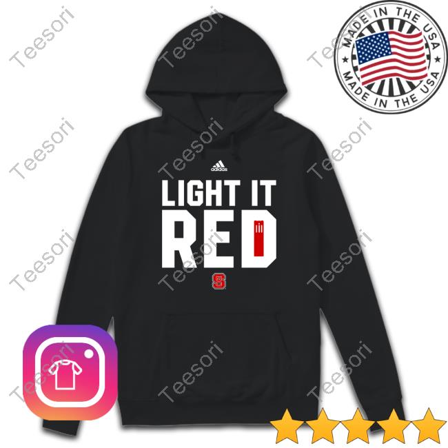 Dave Doeren Wearing Light It Red Long Sleeve T Shirt North Carolina State Dave Doeren Wearing Light It Red Long Sleeve T Shirt North Carolina State