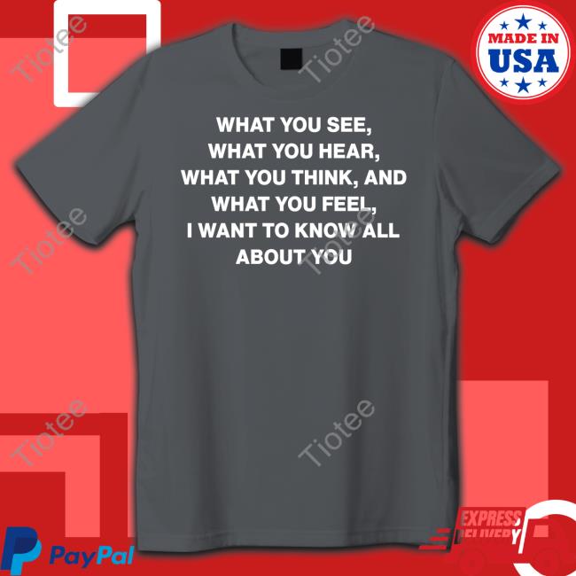 What You See What You Hear What You Think And What You Feel I Want To ...