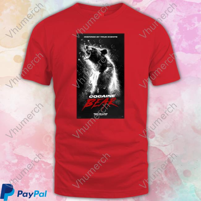 Discussingfilm Cocaine Bear Poster Shirt Discussingfilm Cocaine Bear Poster Shirt