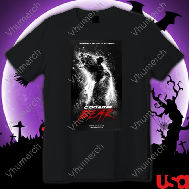 Discussingfilm Cocaine Bear Poster Shirt Discussingfilm Cocaine Bear Poster Shirt