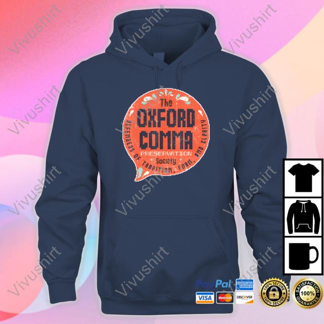 Oxford Comma Preservation Society Logo Long Sleeve T Shirt Oxford Comma Preservation Society Logo Long Sleeve T Shirt