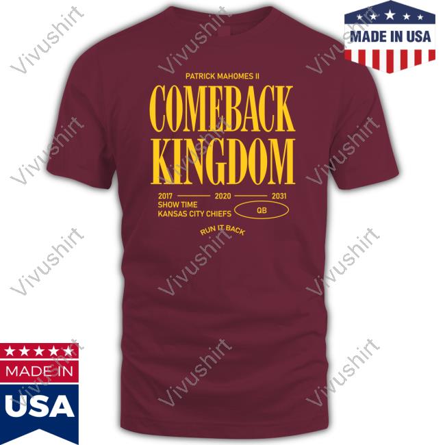 Patrick Mahomes The Comeback Kingdom Long Sleeve Tee Patrick Mahomes The Comeback Kingdom Long Sleeve Tee