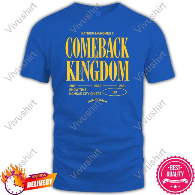 Patrick Mahomes The Comeback Kingdom Long Sleeve Tee Patrick Mahomes The Comeback Kingdom Long Sleeve Tee